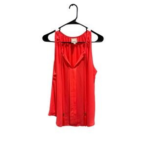 Meraki Coral V‎ Neck Sleeveless Tassel Detail Top Size M